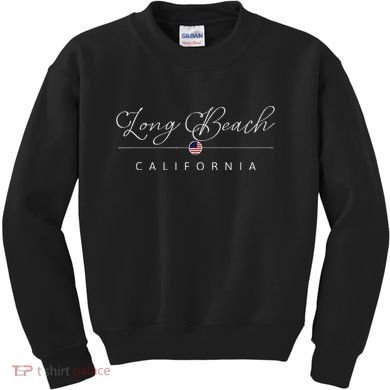 Long Beach California CA On Long Beach Kids Sweatshirt