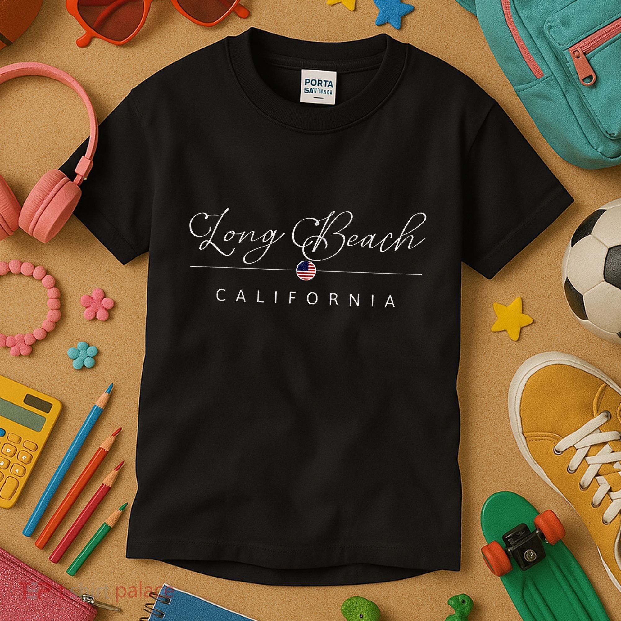 Long Beach California CA On Long Beach Kids T-Shirt