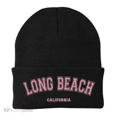 Long Beach California Ca Varsity Style On Long Beach Beanie