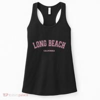 Long Beach California Ca Varsity Style On Long Beach Women's Tank Top thumb 0