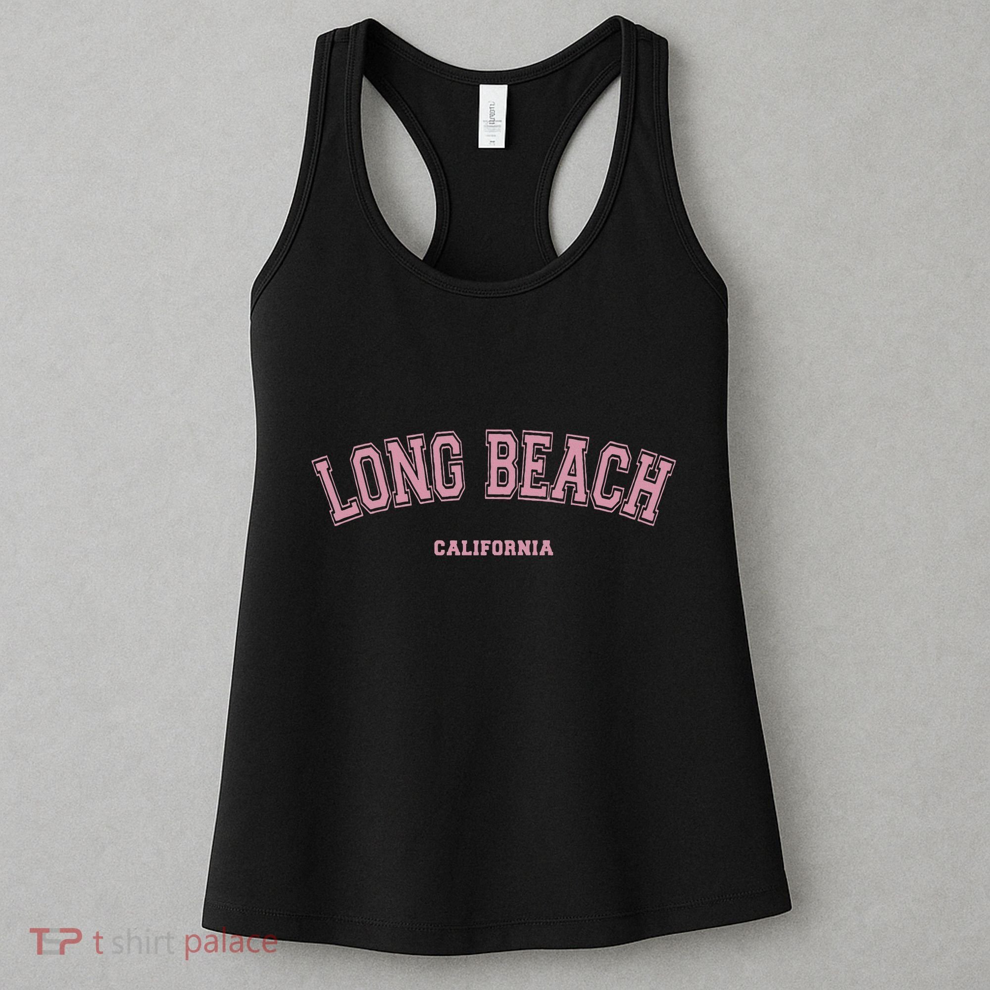Long Beach California Ca Varsity Style On Long Beach Women's Tank Top