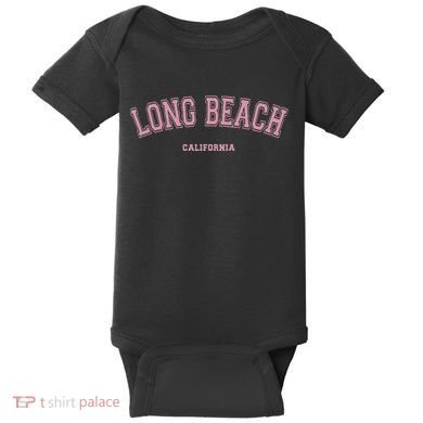 Long Beach California Ca Varsity Style On Long Beach Baby Bodysuit