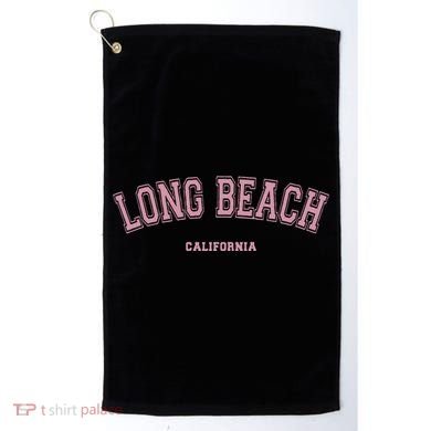 Long Beach California Ca Varsity Style On Long Beach Golf Towel