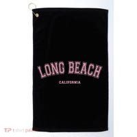 Long Beach California Ca Varsity Style On Long Beach Golf Towel thumb 0