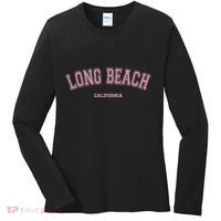 Long Beach California Ca Varsity Style On Long Beach Women's Long Sleeve Shirt thumb 0