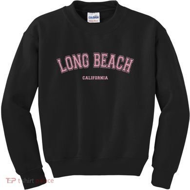 Long Beach California Ca Varsity Style On Long Beach Kids Sweatshirt
