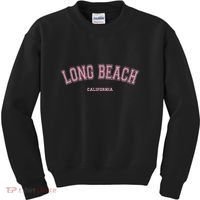 Long Beach California Ca Varsity Style On Long Beach Kids Sweatshirt thumb 0