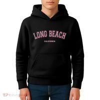 Long Beach California Ca Varsity Style On Long Beach Kids Hoodie thumb 4