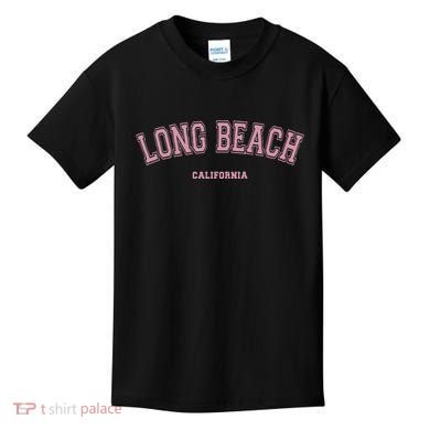Long Beach California Ca Varsity Style On Long Beach Kids T-Shirt