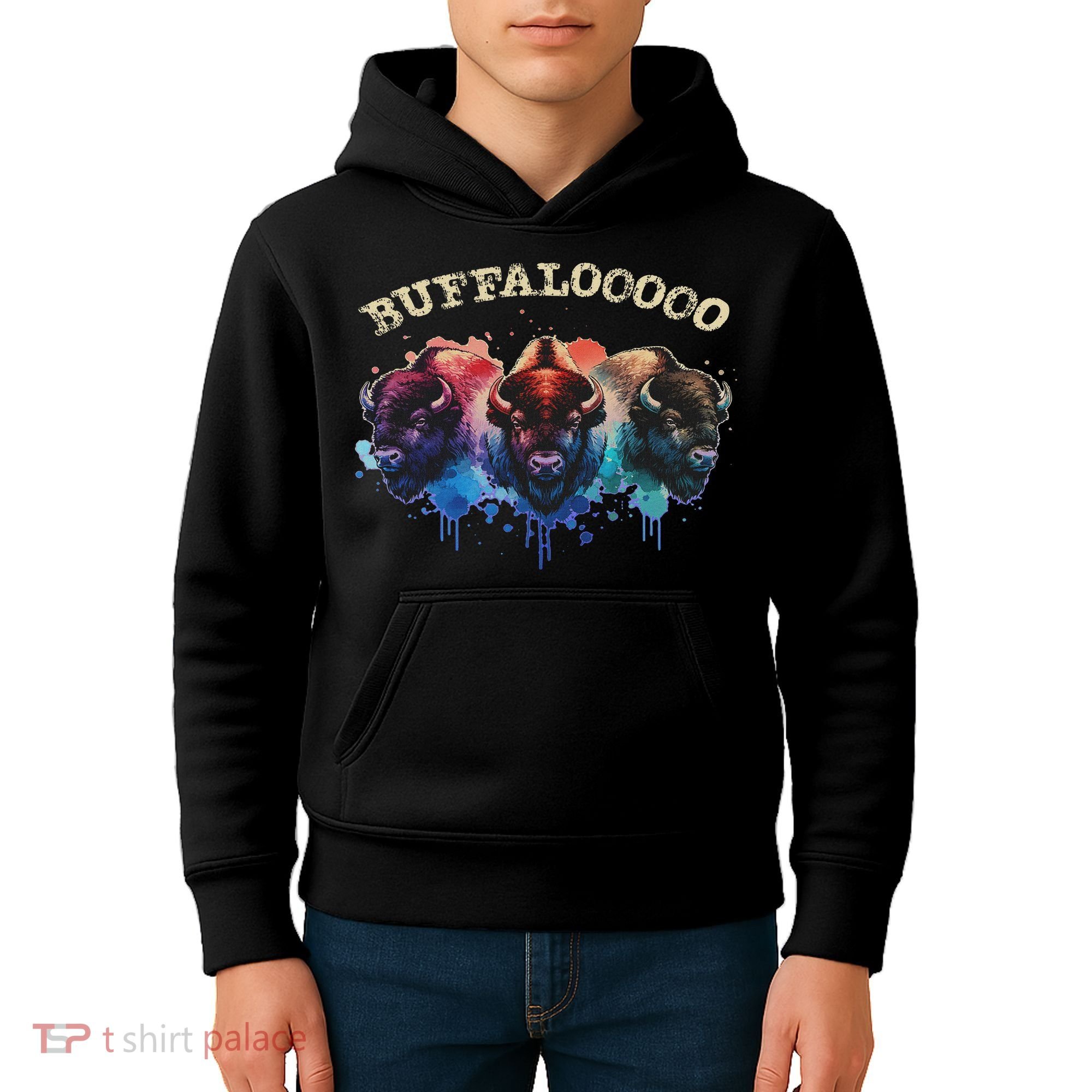 Lucky Buffalo Casino Slot Machine Buffalooooo Gambling Kids Hoodie