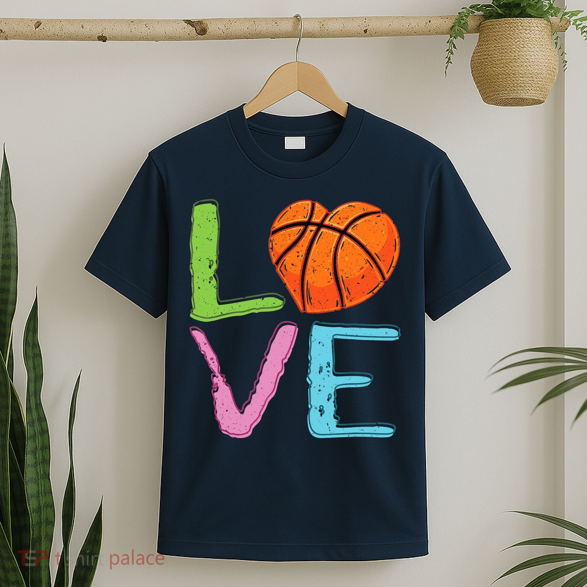 Love Basketball Cute Wo Girl Basketball Lover T-Shirt