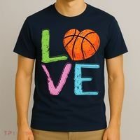 Love Basketball Cute Wo Girl Basketball Lover T-Shirt thumb 3
