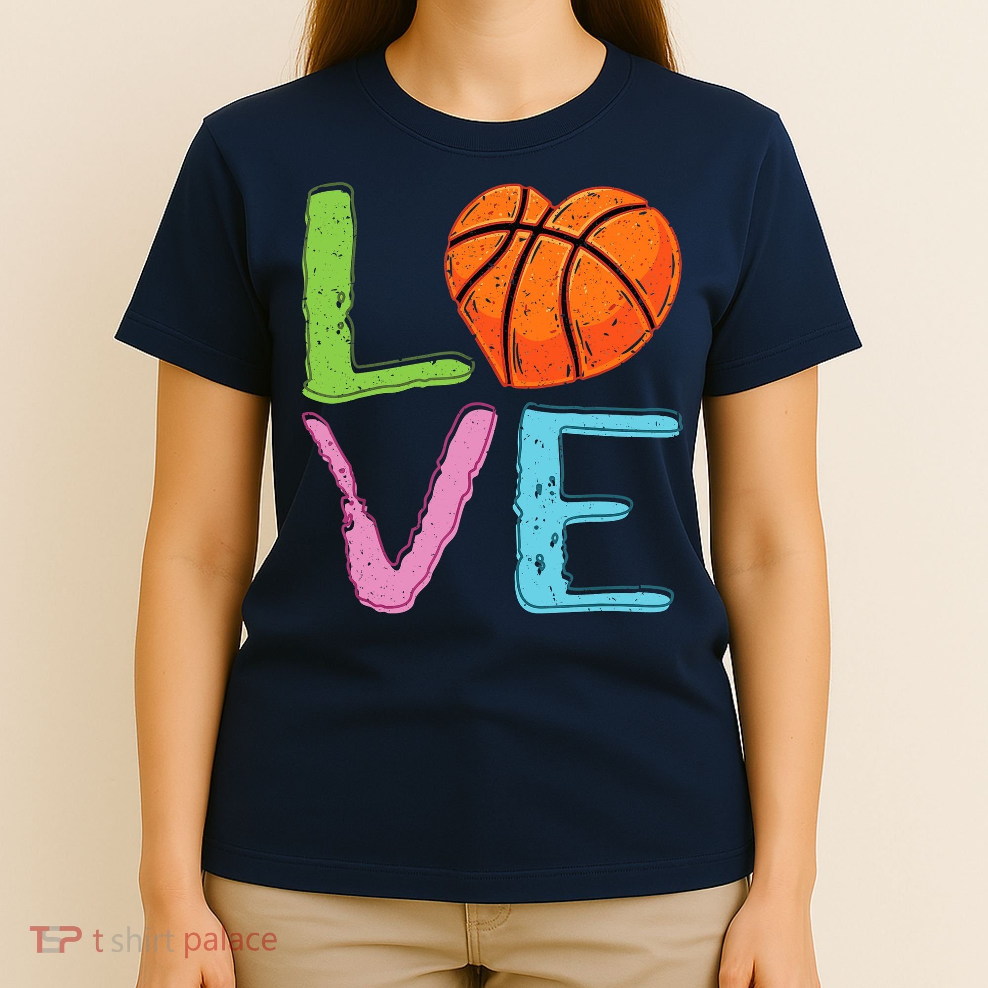 Love Basketball Cute Wo Girl Basketball Lover T-Shirt