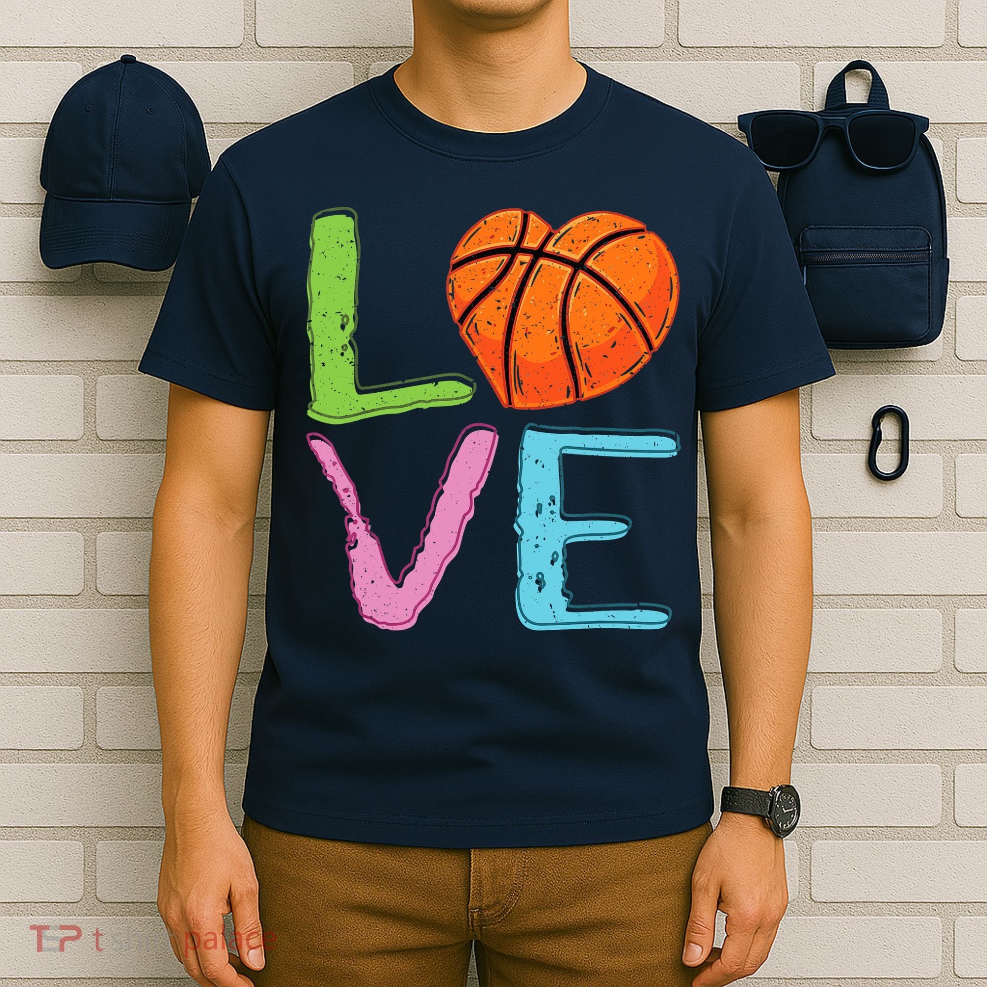 Love Basketball Cute Wo Girl Basketball Lover T-Shirt