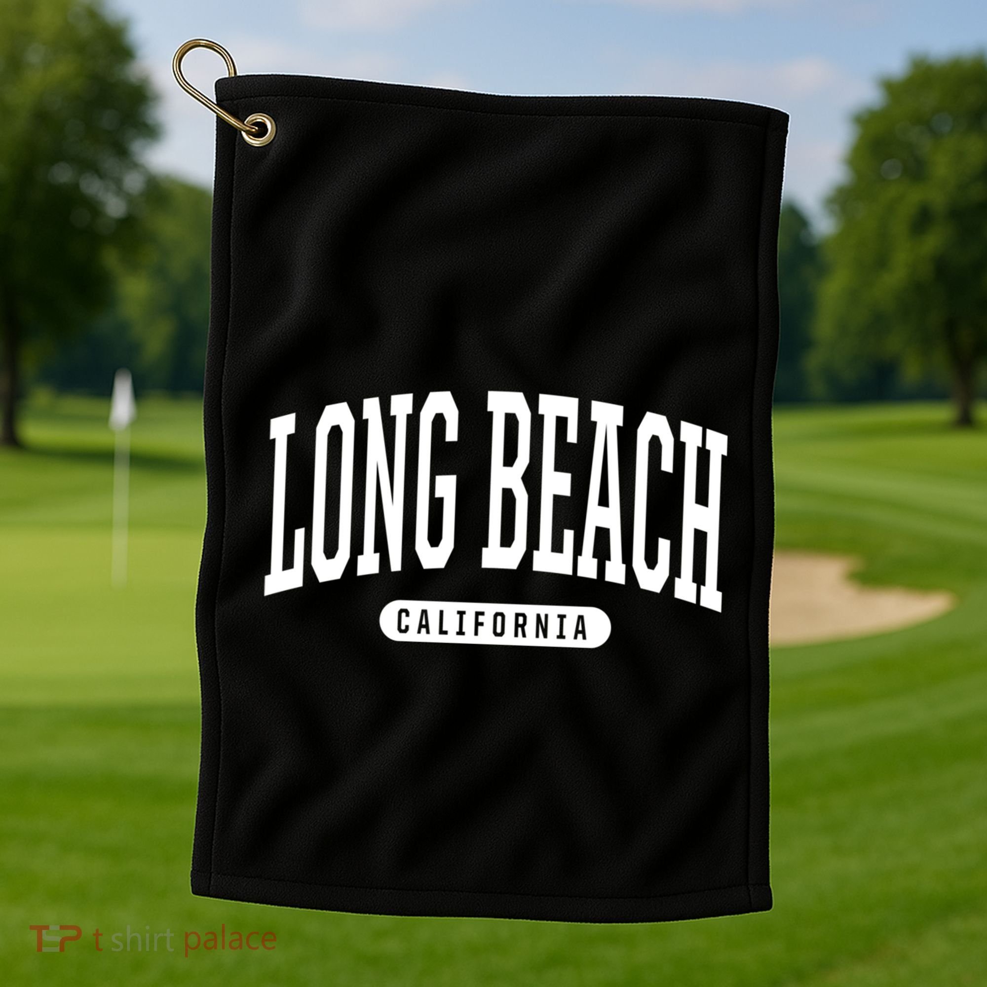 Long Beach Cute Gift College University Style Ca Usa Cute Gift Golf Towel