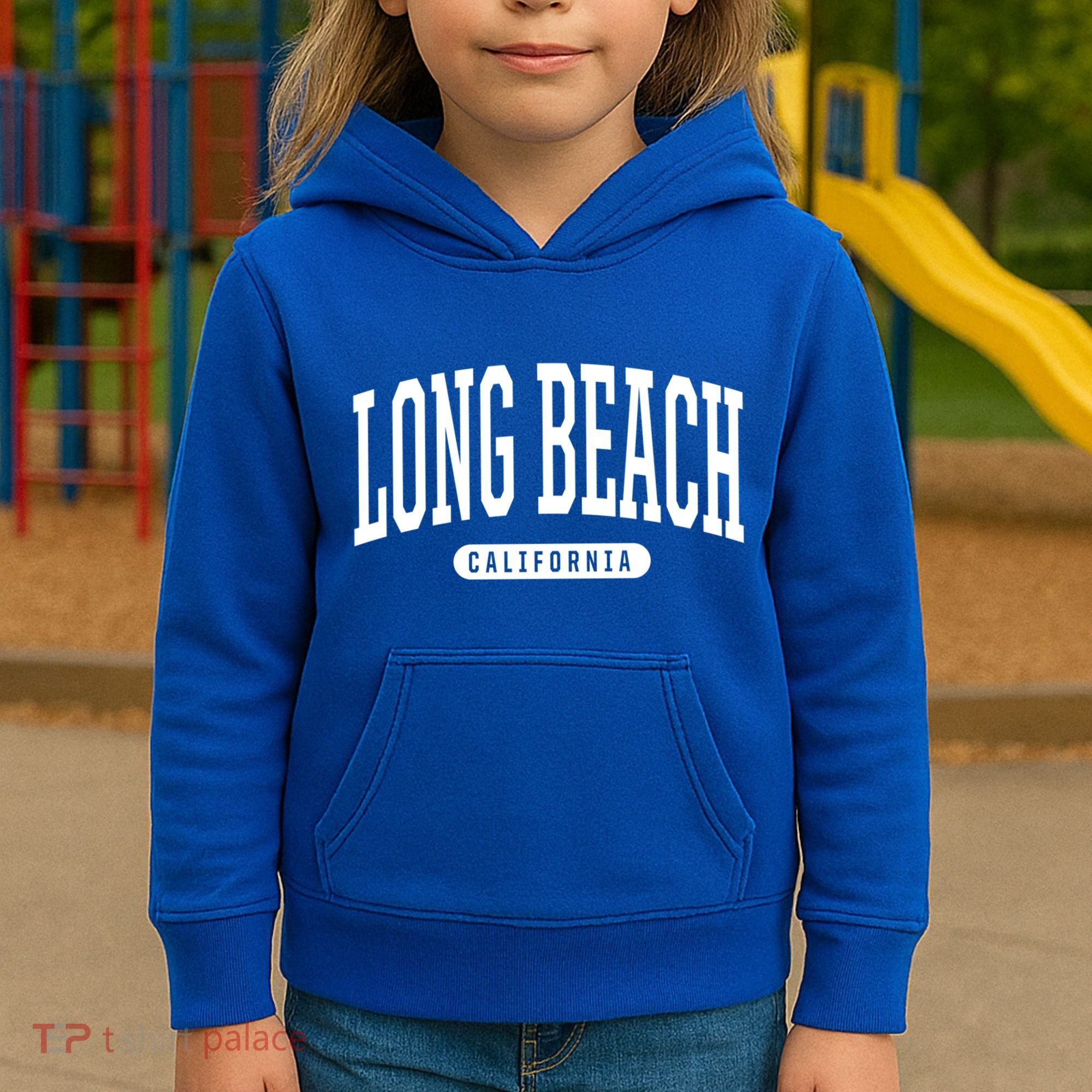 Long Beach Cute Gift College University Style Ca Usa Cute Gift Kids Hoodie