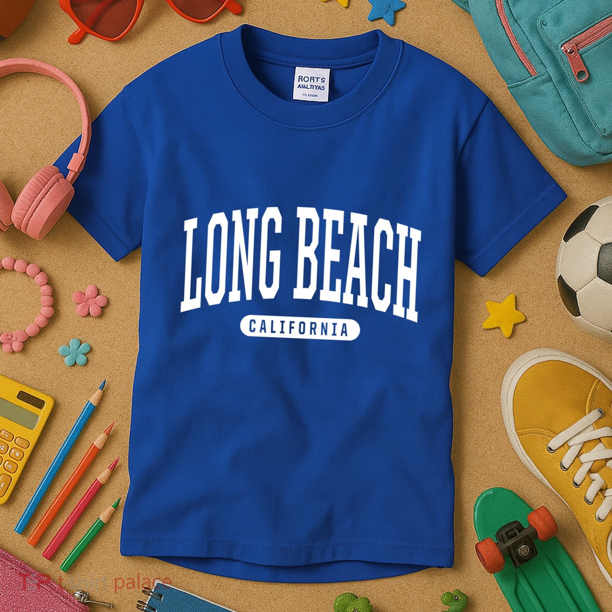 Long Beach Cute Gift College University Style Ca Usa Cute Gift Kids T-Shirt