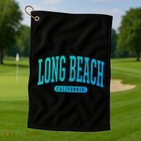 Long Beach Cute Gift College University Style Ca Usa Cute Gift Golf Towel thumb 1