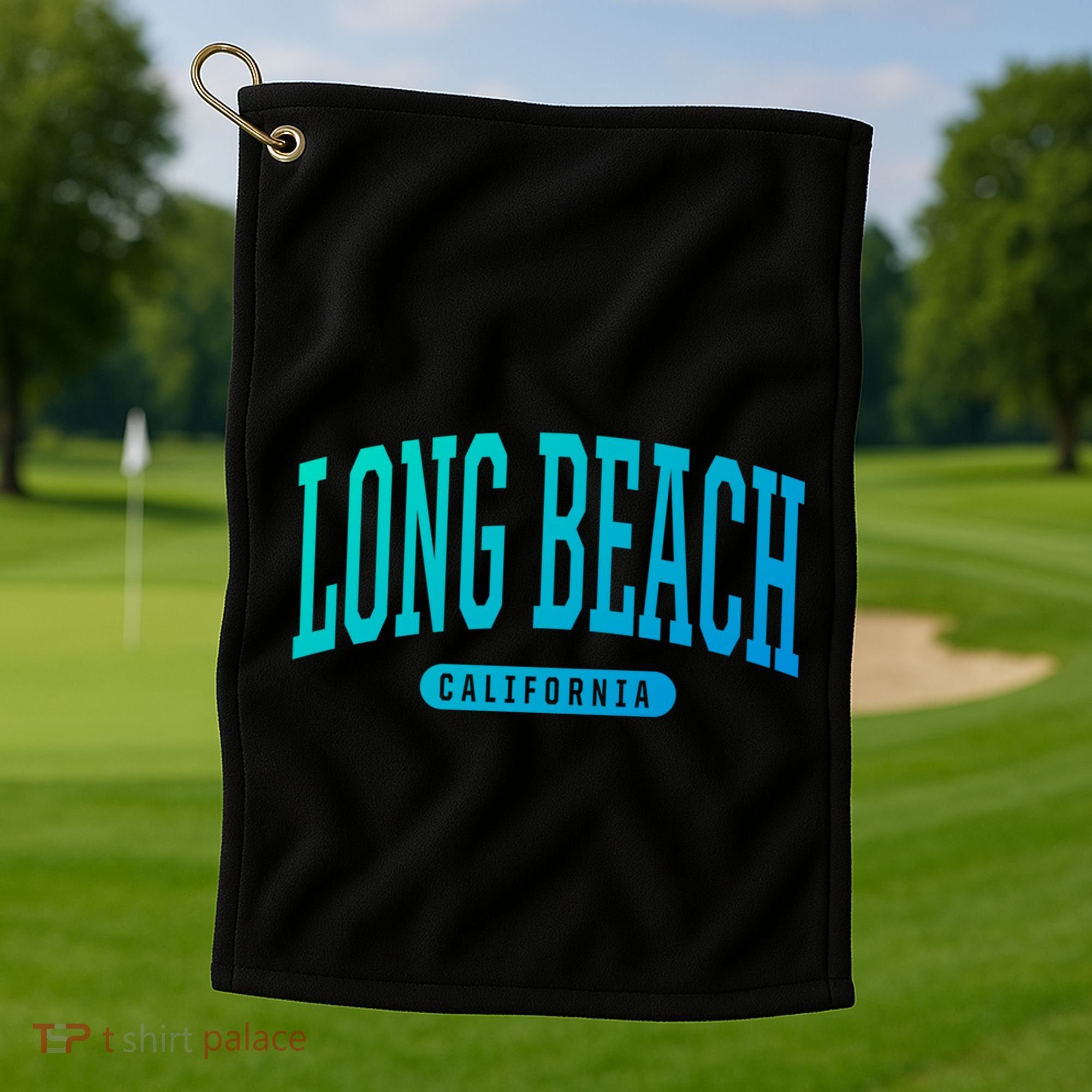 Long Beach Cute Gift College University Style Ca Usa Cute Gift Golf Towel