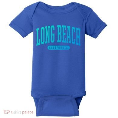Long Beach Cute Gift College University Style Ca Usa Cute Gift Baby Bodysuit