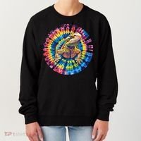 Lizard Bearded Dragon Reptile Tie Dye Spiral Rainbow Cute Women's Sweatshirt thumb 0