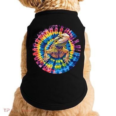 Lizard Bearded Dragon Reptile Tie Dye Spiral Rainbow Cute Doggie Tank