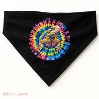 Lizard Bearded Dragon Reptile Tie Dye Spiral Rainbow Cute USA-Made Doggie Bandana thumb 0