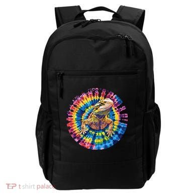 Lizard Bearded Dragon Reptile Tie Dye Spiral Rainbow Cute Backpack