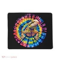 Lizard Bearded Dragon Reptile Tie Dye Spiral Rainbow Cute Mousepad thumb 0