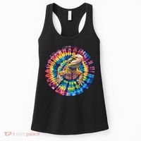 Lizard Bearded Dragon Reptile Tie Dye Spiral Rainbow Cute Women's Tank Top thumb 0