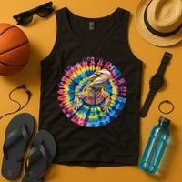 Lizard Bearded Dragon Reptile Tie Dye Spiral Rainbow Cute Tank Top thumb 4