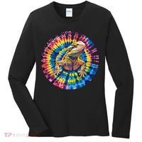 Lizard Bearded Dragon Reptile Tie Dye Spiral Rainbow Cute Women's Long Sleeve Shirt thumb 0
