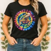 Lizard Bearded Dragon Reptile Tie Dye Spiral Rainbow Cute Women's T-Shirt thumb 2
