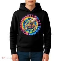 Lizard Bearded Dragon Reptile Tie Dye Spiral Rainbow Cute Kids Hoodie thumb 4