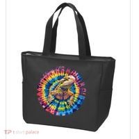 Lizard Bearded Dragon Reptile Tie Dye Spiral Rainbow Cute Tote Bag thumb 3