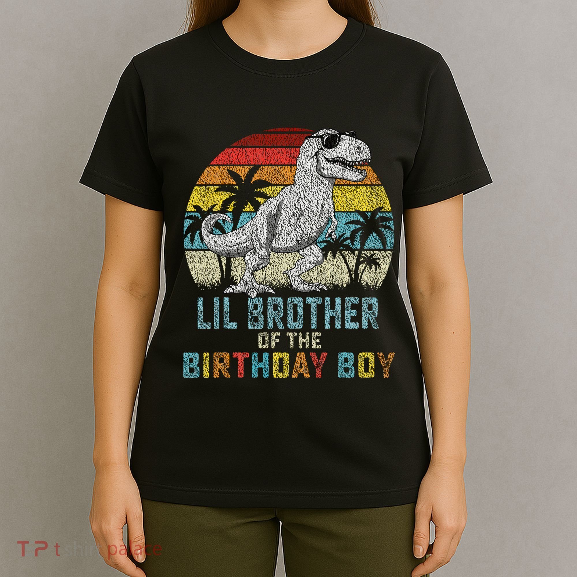 Lil Brother Dinosaur Of The Birthday Matching Family T-Shirt