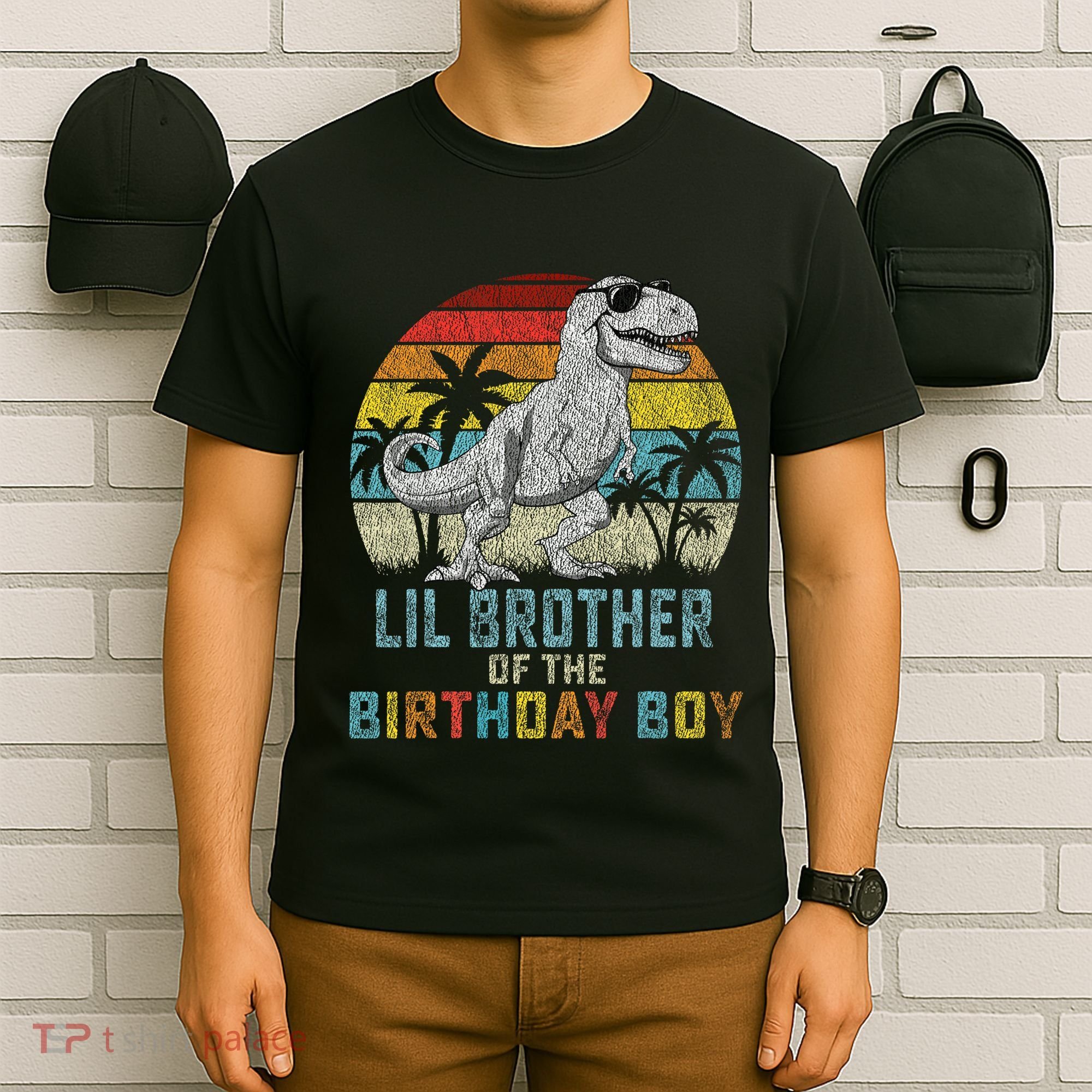 Lil Brother Dinosaur Of The Birthday Matching Family T-Shirt
