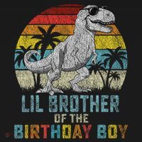 Lil Brother Dinosaur Of The Birthday Matching Family T-Shirt thumb 7