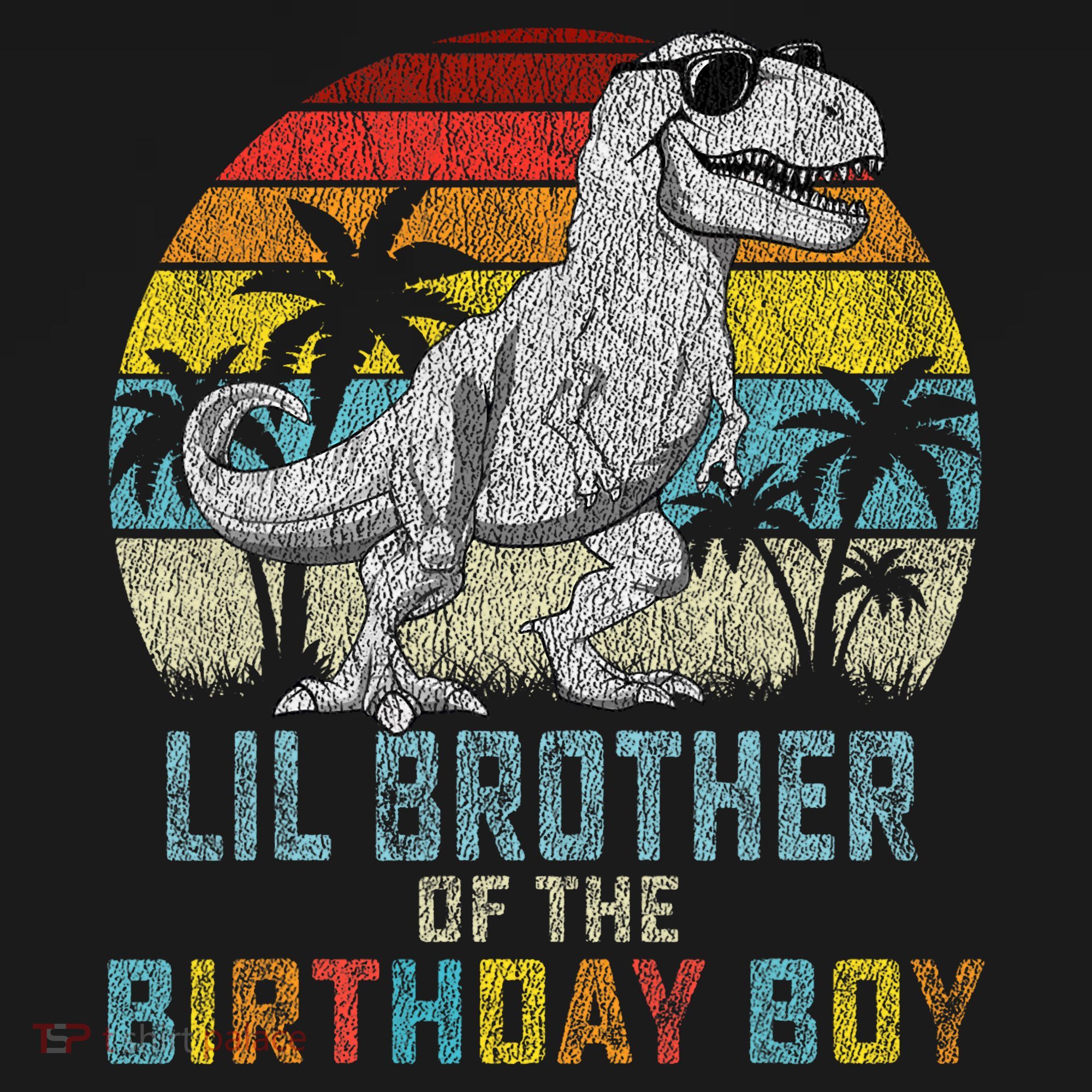 Lil Brother Dinosaur Of The Birthday Matching Family T-Shirt