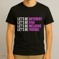 Let's Be Different Kind Inclusive Friends T-Shirt thumb 3