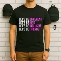 Let's Be Different Kind Inclusive Friends T-Shirt thumb 6