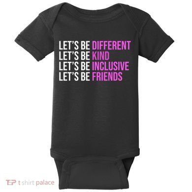 Let's Be Different Kind Inclusive Friends Baby Bodysuit