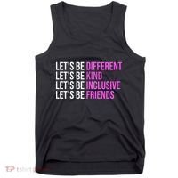 Let's Be Different Kind Inclusive Friends Tank Top thumb 0