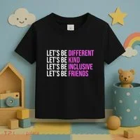 Let's Be Different Kind Inclusive Friends Toddler T-Shirt thumb 3