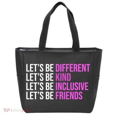 Let's Be Different Kind Inclusive Friends Tote Bag