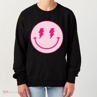 Lightning Bolt Eyes Happy Face Women's Sweatshirt thumb 0