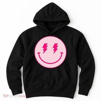 Lightning Bolt Eyes Happy Face Hoodie