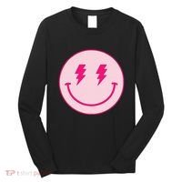 Lightning Bolt Eyes Happy Face Long Sleeve Shirt thumb 0