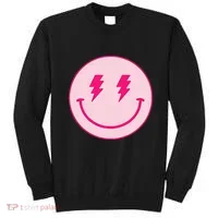 Lightning Bolt Eyes Happy Face Sweatshirt thumb 0