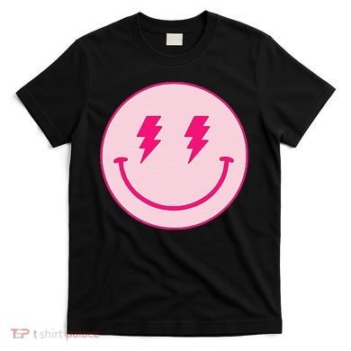 Lightning Bolt Eyes Happy Face T-Shirt